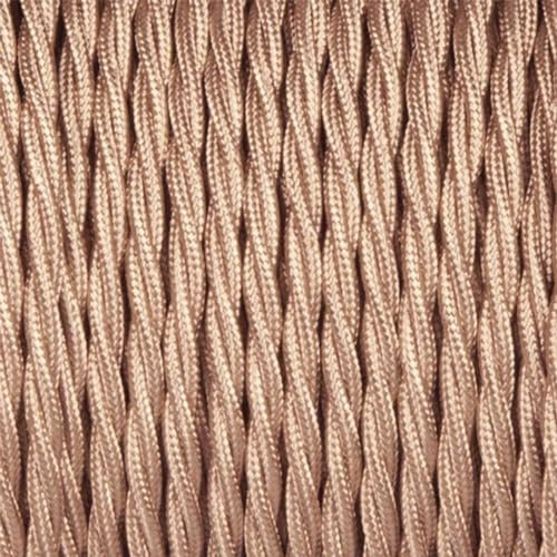 10 Meter Vintage 3 Core Twisted Electric Cable Fabric Covered Wire Italian Braided 0.75 mm Electrical Cable Flexible Wire for Lighting Other Appliances