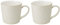 Denby - Impression Cream Large Coffee Mug Set of 2 - 400ml Stoneware Ceramic Tea Mug Set - Dishwasher Safe, Microwave Safe