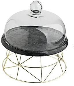 ZEELYDE Copertura per Alimenti, Campana Coperchio Microonde,Alzata per Torta Nuziale, Tavolo da Dessert con Copertura a Cupola in Vetro Strumenti per Decorare la Pasticceria per l'anniversario della