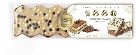 1880, Turrón Autoren-Schokolade Tiramisu, cremige Textur, edle Zutaten, authentischer Geschmack, traditionelles Rezept, typische Weihnachtssüßigkeit, der teuerste Turrón der Welt, 200 g