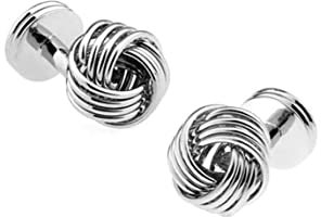 Manschettenknöpfe Witzig, Silber Manschettenknöpfe Witzig Knoten Vatertagsgeschenk 13X13mm