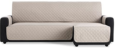 Gepolsterter Bezug für Chaiselongue, Mallorca, praktisch, wendbar, 220 cm, Farbe Leinen C18