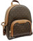 Michael Kors Jaycee XS Mini Convertible Backpack MK Signature Crossbody, Braun, Mini, Umwandelbarer Rucksack, Einheitsgröße