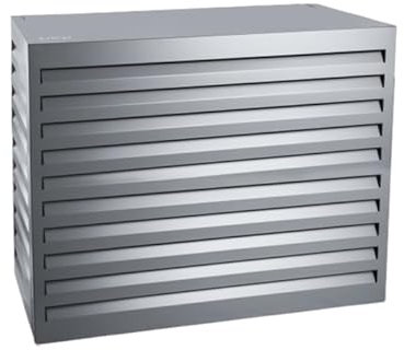 EVOLAR Evo-Cover - Cubierta para aire acondicionado y bomba de calor para exterior jardín balcón – Rejilla de protección de aluminio con láminas – Modelo: MEDIUM, color: antracita
