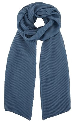 TOM TAILOR Damen Plissee Schal mit Glitzer, Stormy Sea Blue, ONESIZE