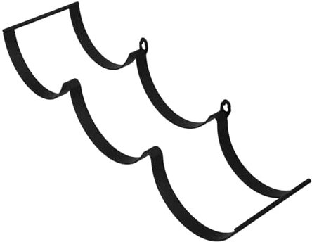 DOITOOL Toilettenpapierhalter Wellenförmiger mit Wandmontage aus Eisen Platzsparend Schwarzer zur Aufbewahrung zu 8 Rollen und Handtüchern für Bad und Küche
