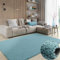MY-RUG Teppich Shaggy Star Hochflor rechteckig hellblau 140 x 70 cm - Schlafzimmer Teppich, Langflor, Pflegeleicht