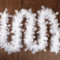 Espumillón Blanco 2m*6pcs para Árbol de Navidad con Copos de Nieve - Guirnalda Oropel para Decoración de Ventana, Pared y Adornos Navideños