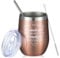 Hestya Tasse à Café en Acier Inoxydable de Voyage 12 oz Tasse Isolée sous Vide Enduite de Poudre Gobelet Isotherme avec Paille Mug Isotherme avec Couvercle Cadeau d'Adieu Drôle pour Collègue