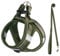UVTQSSP Hundegeschirr Kleine Hunde mit Leine Gepolstert, Welpengeschirr, Dog Harness Hunde Geschirr Klein, Olivgrün XS