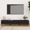 Homvdxl Triple Wide TV Cabinet Unit, 150cm TV Stand Cabinet with 3 Drawers & Metal Legs, Low TV Entertainment Center Console Table for Living Room Bedroom - Black