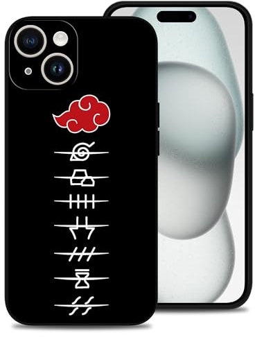 Vauiwiaie Anime Phone Case Design for iPhone 15 Japanese Anime Phone Case Full Body Protective Anti-Scratch Shockproof Soft TPU Case Phone Cover for iPhone 15 6.1 inch
