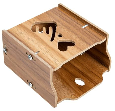 Zerodeko 2St handy aufbewahrungsbox TV-Halterungen Lagerregale aus Holz Handyständer Handy-Ladeständer Telefon Wandhalterung Fernbedienungshalter aus Holz Bett Aufbewahrungskiste Holzrahmen