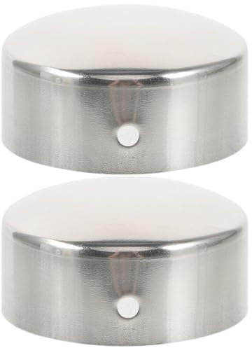 Hemobllo Handrail End Cap, 38 Mm Handrail End Cap Oval Diameter Handrail End Caps for Wood Rail 2pcs Stair Caps Staircase Handrail Cover