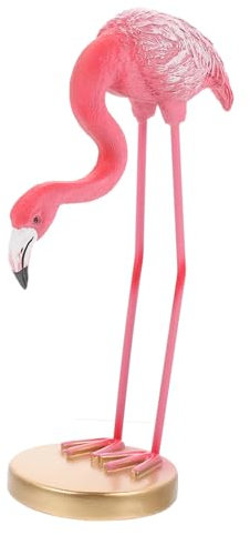 IMIKEYA Flamingo Figur aus Kunstharz in Realistischer Form Dekorative Desktop Dekoration in Rosa für Zuhause und Büro