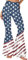 Flaminet Hose mit amerikanischer USA-Flagge, für Damen, 4. Juli, Stretch, Yoga-Schlaghose, USA-Flagge 2, S