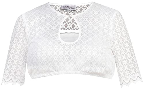 MarJo Dirndlbluse Gisela-Anna Lochausschnitt Halbarm | Offwhite - Elegante Bluse zum Dirndl Tracht Oktoberfest Kleid Festliche Anlässe (DE/NL/SE/PL, Numerisch, 38, Regular, Regular, Offwhite)