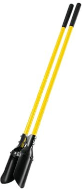 Bargains Crown Offer Post Hole Digger Tool, Heavy Duty Auger Post Hole Digger with Fiberglass Handle, Post Hole Auger Durable Fiberglass Core and Sharp Head for Digging