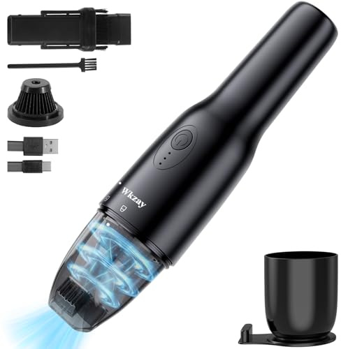 17KPa Saug-Handstaubsauger kabellos – Mini-Staubsauger, USB-Aufladung, einfache Reinigung mit bürstenlosem Motor, tragbarer Handstaubsauger mit 2 HEPA-Filtern für Zuhause, Auto, Wohnheim, Couch,