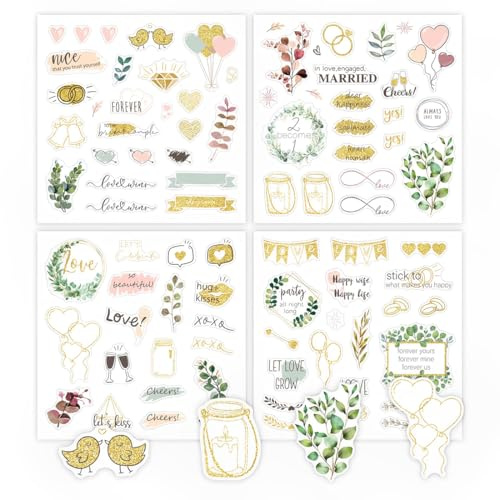 Sticker Geburtstag（80 Motive），Aufkleber für Fotoalbum oder Gästebuch，Liebevoll gestaltete Geburtstagssticker als Deko für die Party，Aufkleber für Erwachsene im eleganten Design