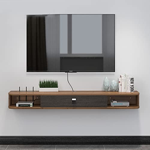 KAZUP Estante Flotante para TV montado en la Pared Soporte Flotante para TV Centro de Entretenimiento Consola Multimedia Mueble para TV montado en la Pared con 3 cajones 39,3/47,2/55,1/W/100cm