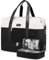 LOVEVOOK Reisetasche Weekender Damen Groß, Handgepäck Tasche Für Flugzeug, 56L Kliniktasche Geburt, Sporttasche Duffle Bag Travel Bag Krankenhaustasche mit Schuhfach Für Reisen Gym, Beige Schwarz