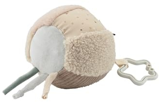 Sterntaler Stoffball Bauernhof - Baby Stoffball aus weichen Stoffkombinationen - Baby Spielzeug gefüllt mit weicher Polyesterwatte - Babyball zum Greifen und Spielen, sandfarben