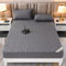 Gesteppter Matratzenschoner mit Reißverschluss, atmungsaktiv, Spannbetttuch, Matratzenbezug, anpassbar, grau, Einzelbett, Doppelbett, Kingsize-Bett, 140 x 200 cm + 15 cm