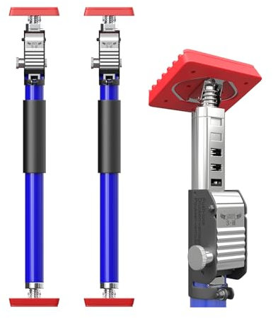 3-H Third Hand Telescopic Support Pole Heavy Duty, All-Steel Support Rod for Cabinet Jacks Cargo Bars Drywall Support-165 lbs Capacity and Extends from 15.7 to 27.5 Inch, 2 Pack(Blue)