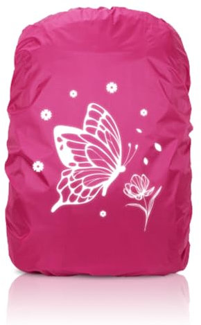 Regenschutz Rucksack, 35L Regenschutz Schulranzen, Reflektierender Rucksack Überzug Wasserdicht, Regenüberzug Rucksack, Reflektor Rucksack Cover, Backpack Rain Cover für Jungen Mädchen Schulanfänger