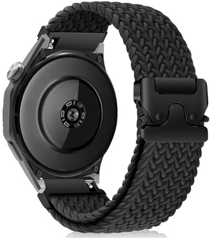 SeNool 22mm Nylon Sport Band for Xiaomi S4/Redmi 5 Active/5 Lite/S3/S1 Pro and Huawei Watch GT 5/GT 5 Pro/GT 4 46mm - Metal Buckle