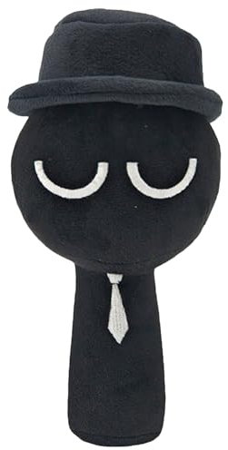 AWAVM PlüSchtier,9.8zoll Lustige Plushies FüR Gaming-Fans,Weihnachten Geburtstag Geburtstage FüR4 5 6 7 8 9 10+Jahre Alt StrumpffüLler,Super Weiches Sammelbares PlüSchtier (Schwarz)