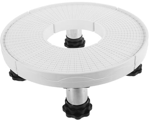 jojofuny Universal Round Air Conditioner Base Stainless Steel Bracket for Fridge Mini Fridge Portable Stand Elevator Pedestal White Tall 13-18cm