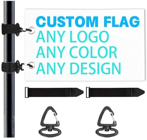 Benutzerdefinierte Golf Cart Flagge - Personalisierte Flagge mit elastischen Gurt Halter, leicht zu installieren für Golf Carts, Boote, Fahrräder, wesentliche Golf Cart Zubehör