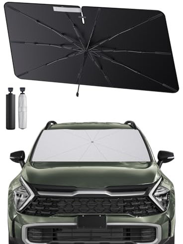 SHAOHAO Compatible con KIA Sportage NQ5 2022 2023 2024 2025 Parasol Coche Delantero Protector Solar Parasol Paraguas Coche Resiste a los Rayos UV Plegable KIA Sportage NQ5 Accesorios