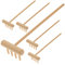Angoily 6 Stück Sandrechen-Set Mini-Zen-Sandrechen Kleiner Sandscharkt Sandkasten Landschaftsbau Gartenrake Mini-Zen-Gartenrechen Mini-Rechen für Zen-Garten Mini-Sandrechen Plastik Gelb