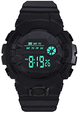 Gbd-h1000-1 Chronomètre Mode LCD Garçon Sport Date Digital Wrist Watch Homme, Noir , taille unique
