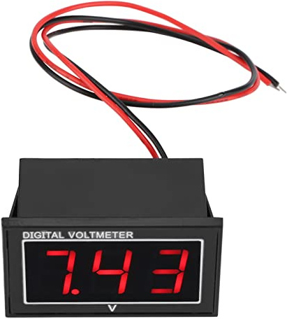 Cryfokt Panneau de Tension, Compteur de Tension, Protection d'entrée Inversée pour les Vélos électriques Voitures pour Enfants (DC5-130V)