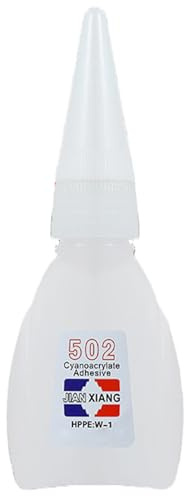 Lot de 5 super colles 502 à séchage rapide, résistantes à la chaleur, imperméables, polyvalentes pour le bois, le plastique, le métal, 10 g, adhésif, réparation, 502