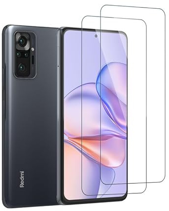 Devgoed [2 Stück] für Panzerglas Xiaomi Redmi Note 10 Pro Folie, Fall-Freundlich Displayfolie Xiaomi Note 10 Pro Schutzfolie, Ultrabeständig, Einfach Anzuwenden Displayschutz Schutzglas