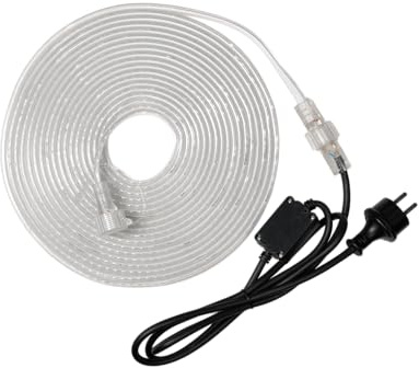 LaapDak LED Streifen Baustrahler,10m,11000lm,6500K,IP54 Wasserfest,LED Arbeitsbeleuchtung, led lichtschlauch,TÜV-zertifiziert,erweiterbar auf 50m,Baustellenlampe,Bau,Garage,Garten,Innen und Außen