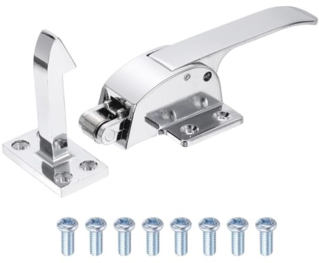 sourcing map Walk in Freezer Door Latch, Cooler Door Handle Grip, Cabinet Handle Trigger for Refrigerators Doors, Ice Box Doors Lock, Plastic Interior Head