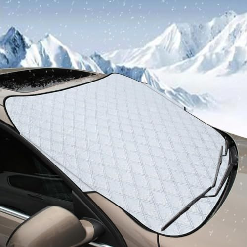 1 Stück Frontscheibenabdeckung,140cm*95cm, Windschutzscheibenabdeckung für Auto, Winter Frostschutz, Auto Abdeckung Scheibe für SUV und LKW, Ganzjähriger Schutz vor Sonne