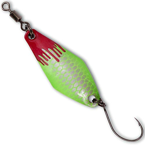 Quantum Magic Trout Zoom Spoon 3cm 2,5g - Blinker, Farbe:silberfarben/grün