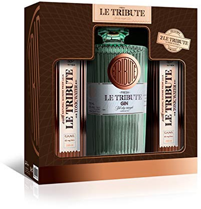 Le Tribute Gin Tonic OnPack Gin 0,7l 43% Vol. + 2x Tonic 0,2l inclusive Pfand Geschenkset
