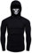 Xmiral Mens Pullover Gesichtsschal Skull Pure Color Langarm-Kapuzenpulli Tops zum Karneval(L,A-Schwarz)