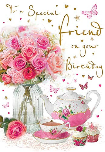 Piccadilly Greetings Birthday Card Friend - 9 x 6 inches - Regal Publishing