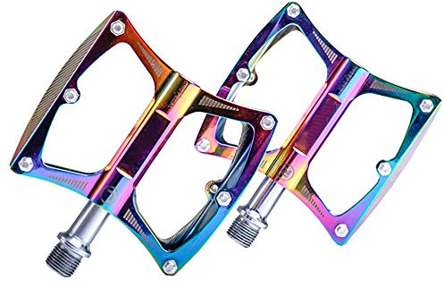 Regenbogen Mountainbike Pedale Buntes Fahrrad Rad Lager Fahrrad Pedal rutschfeste MTB Fahrradteile aus Aluminiumlegierung