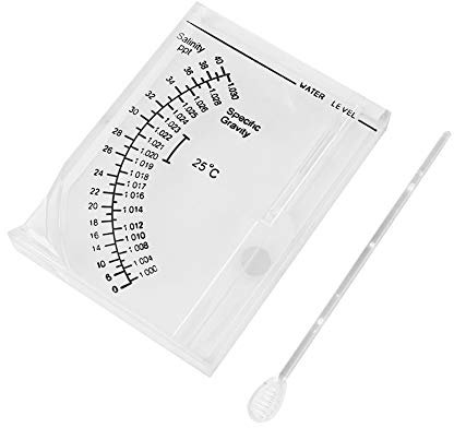 Fdit Quadratisches Salzwasser Hydrometer Salzwasser Salzgehalt Messgerät Genaues Automatisches Hydrometer Salzwasser Salzgehalt Messgerät für Aquarien