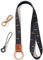SENLLY Umhängeband Schlüsselband Neck Lanyard strip mit und echtem Leder, für Schlüssel, ID Badge Card Holder, Ausweishülle, Mobile Handys Telefon